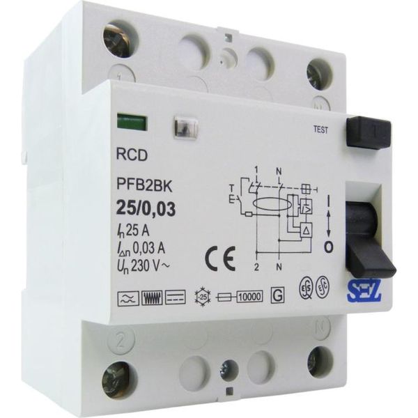 Sez Interruttore Differenziale 25A 30Ma 2P 10Ka Tipo B 8842-image