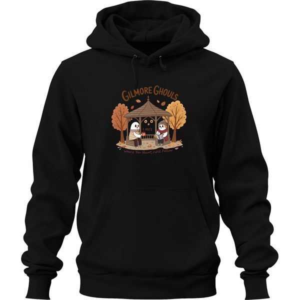 Gilmore Ghouls Dove Tu Vai Io Ti Seguo Herbst Geister Niedlich Unisex Hoodie Kapuzenpullover, Schwarz, Xl-image