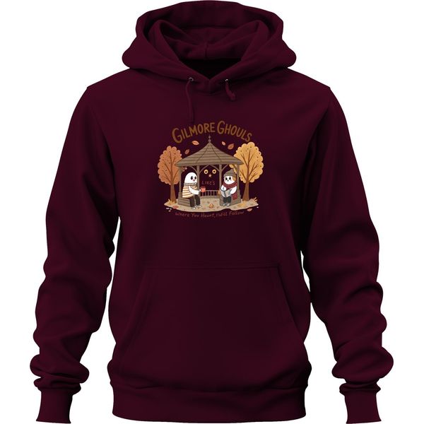 Gilmore Ghouls Dove Tu Vai Io Ti Seguo Herbst Geister Niedlich Unisex Hoodie Kapuzenpullover, Borgogna, S-image