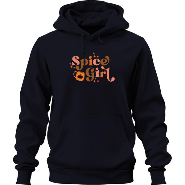 Spice Girl Pumpkin Spice Latte Pumpkin Latte Autumn Pumpkin Retro Felpa Con Cappuccio Unisex, Navy, M-image