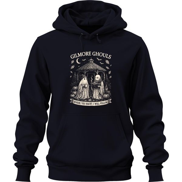 Gilmore Ghouls Dove Tu Vai Io Ti Seguo Geister Halloween KüRbis Unisex Hoodie Kapuzenpullover, Navy, M-image