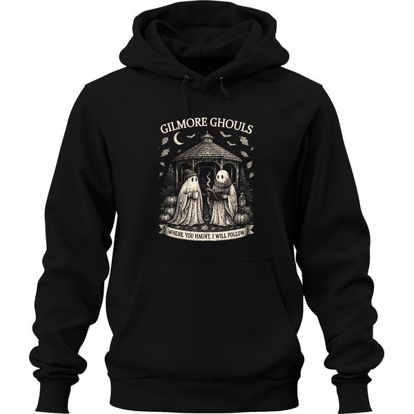 Gilmore Ghouls Dove Tu Vai Io Ti Seguo Geister Halloween KüRbis Unisex Hoodie Kapuzenpullover, Schwarz, 3XL-image