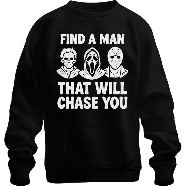Trova Un Uomo Che Ti Insegua Horror Masken Jason Ghostface Unisex Felpa Pullover, Schwarz, Xl-image