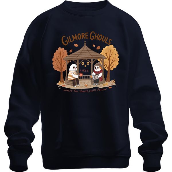 Gilmore Ghouls Dove Tu Vai Seguirò Herbst Geister Niedlich Unisex Felpa Pullover, Navy, Xxl-image