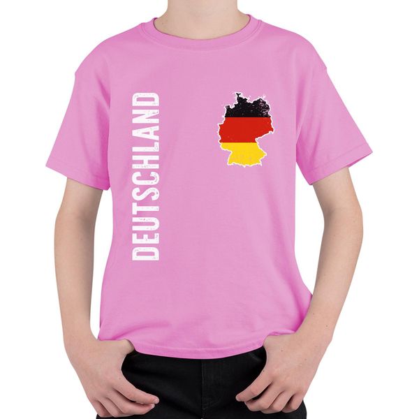 Maglietta Germania Bandiera Calciatori Coppa Del Mondo 2026 Maglietta Unisex Bambini, Rosa, 128-image