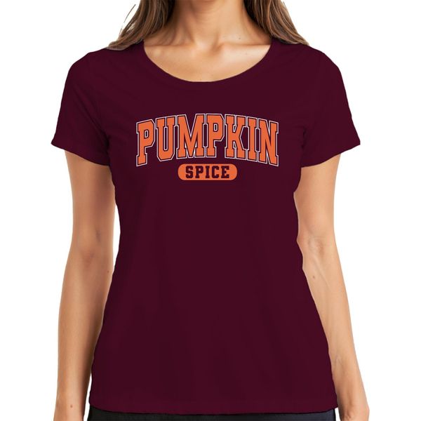 Maglietta Da Donna Pumpkin Spice Pumpkin Spice Autumn Halloween Pumpkin Latte Coffee, Borgogna, L-image
