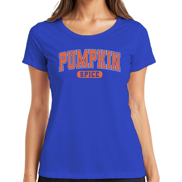 Maglietta Da Donna Pumpkin Spice Pumpkin Spice Autumn Halloween Pumpkin Latte Coffee, Blu, M-image