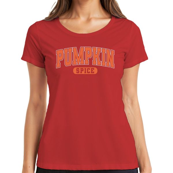 Maglietta Da Donna Pumpkin Spice Pumpkin Spice Autumn Halloween Pumpkin Latte Coffee, Rosso, M-image