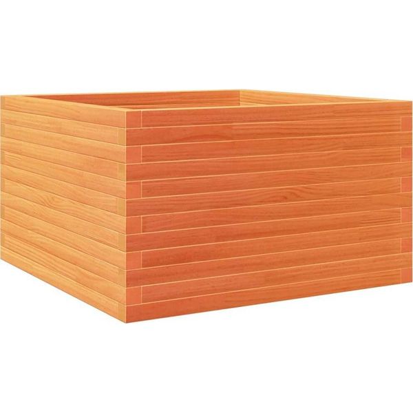 Vidaxl Fioriera Marrone Cera 80X80X46 Cm In Legno Di Pino Massiccio-image