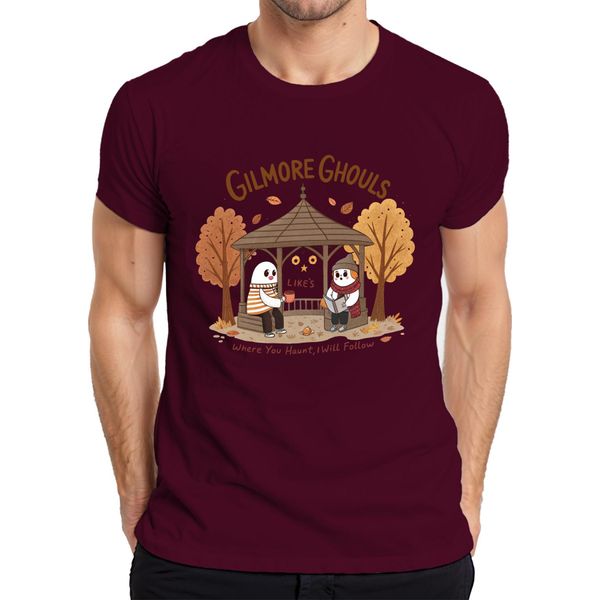 Gilmore Ghouls Dove Tu Vai Io Ti Seguo Maglietta Herbst Geister Niedlich Herren, Borgogna, Xl-image