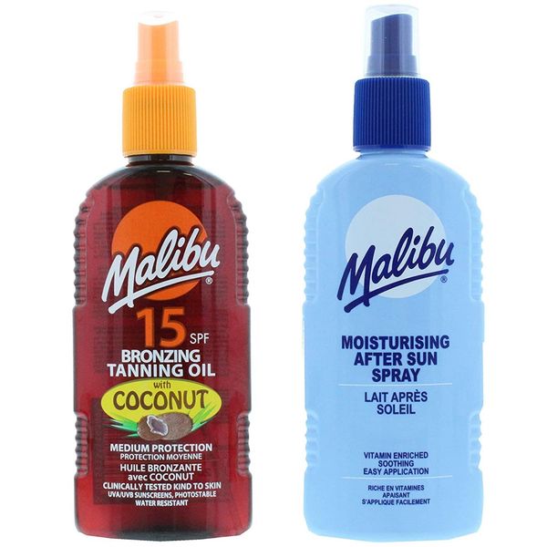 Malibu Bronzing Olio Con Cocco SPF15 200 Ml + Balsamo Spray Dopo Abbronzatura 200 Ml-image