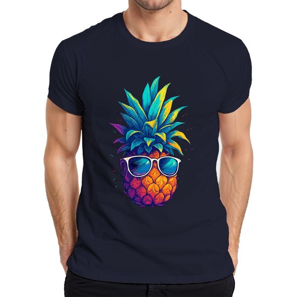 T-Shirt Da Uomo Con Occhiali Da Sole A Forma Di Ananas, Colorata, Tropicale, Per Le Vacanze Estive Alle Hawaii-image