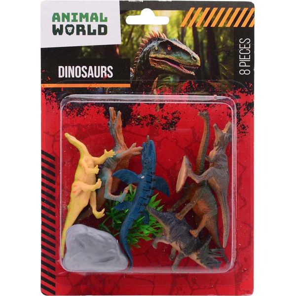 Johntoy Mondo Animale – Set Di Gioco Dino, 8 Pezzi.-image