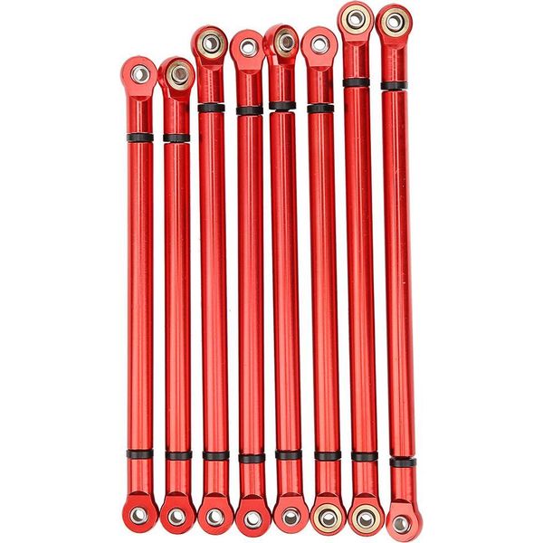 8Pcs In Lega Di Alluminio Link Rod Per Scx10 1/10 Scala 313 Mm Passo Auto Rc Crawler (Rosso))-image