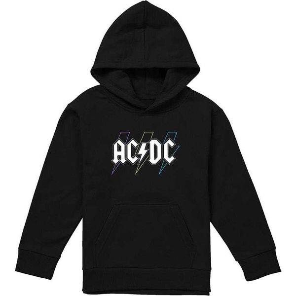 Ac/Dc - Felpa Con Cappuccio Per Bambini, Pullover TV22154 (152-158) (Nero)-image