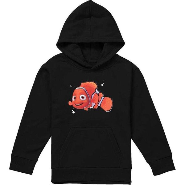 Alla Ricerca Di Nemo - Felpa Con Cappuccio Per Bambini TV22659 (152-158) (Nero)-image