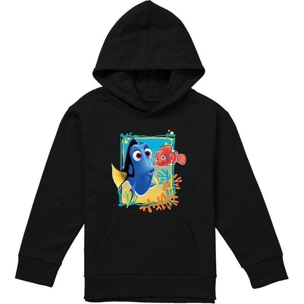 Alla Ricerca Di Nemo - Felpa Con Cappuccio Per Bambini TV22593 (116) (Nero)-image
