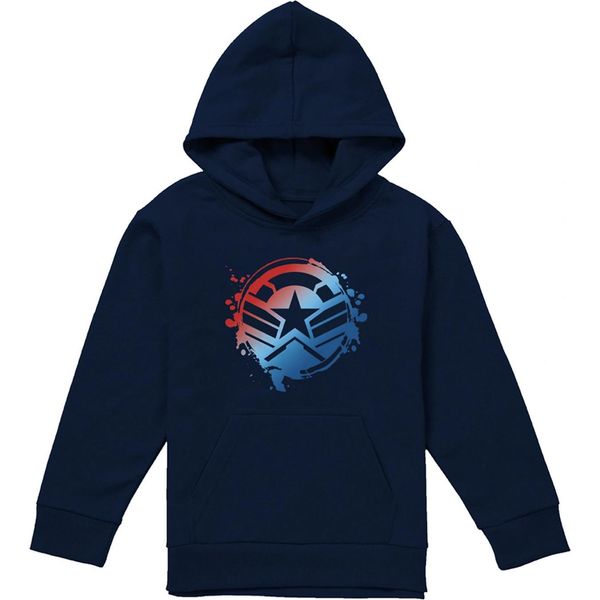 Capitan America - Felpa Con Cappuccio Per Bambini, Pullover TV22299 (152-158) (Navy)-image