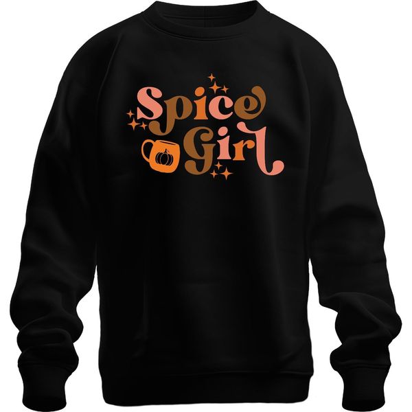 Spice Girl Pumpkin Spice Latte Pumpkin Latte Autumn Pumpkin Retro Felpa Unisex Pullover, Nero, Xl-image