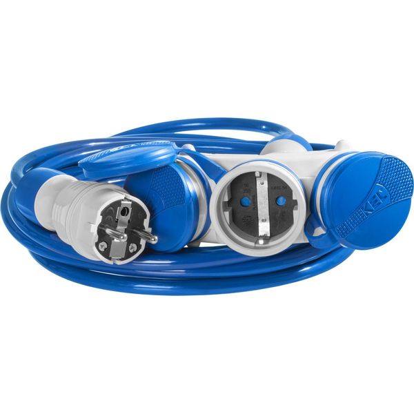 Cavo Di Prolunga Triplo 5M 250V 16A Schuko 3×2P+Z H07BQ-F 3×2,5 Mm² IP44-image
