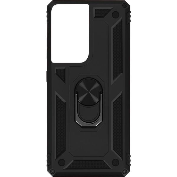 Avizar, Custodia Ibrida Per Cellulare Con Supporto Ad Anello Per Samsung Galaxy S21 Ultra, Nero-image