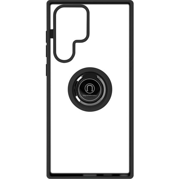 Avizar, Custodia Ibrida Per Cellulare Con Supporto Per Anello Samsung Galaxy S22 Ultra, Nero-image