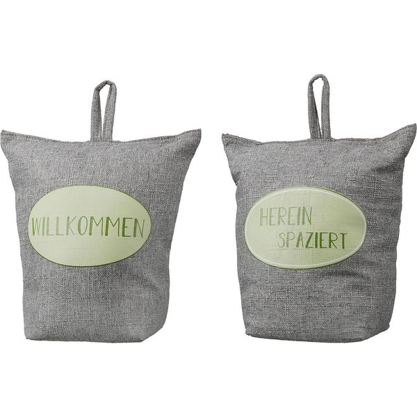 Gilde TüRstopper, "Hereinspaziert"", Spruch, Stoff, Grau, Ve 6, 2 StüCk Wie Abgebildet,, L. 10 Cm, B. 20 Cm, H. 20 Cm 50778"-image