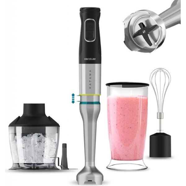 Frullatore A Mano Da 1200 W, Tecnologia Perreomove Che Muove Le Lame Verso L'alto E Verso Il Basso Per Ottenere Di Più Con Meno Sforzo, 4 Lame Con Rivestimento In Titanio, Piede Xl Extra Lungo.-image