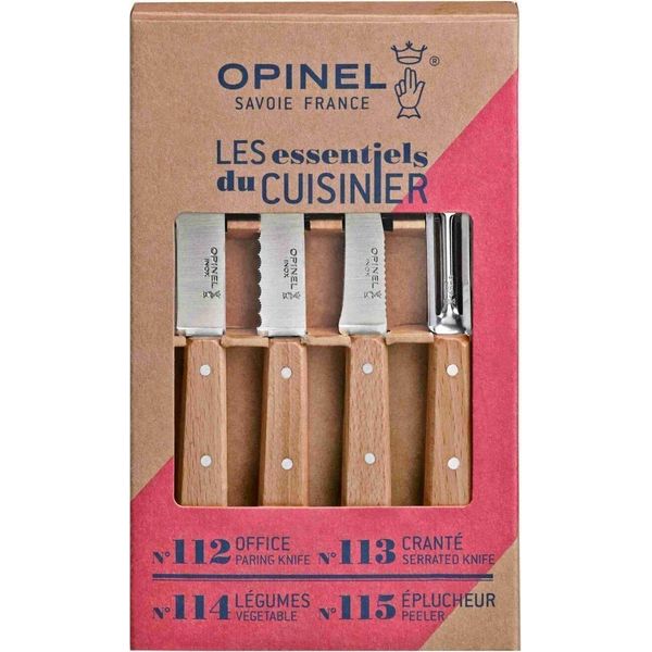 Opinel 001300 Opinel KüChenmesser-Set 4-Teilig Holzgriff-image