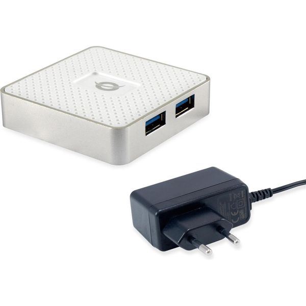 Conceptronic HUBBIES03W Conceptronic Usb-Hub 4-Port 3.0 ->4X3.0 5Gbps M.Netz. Ws-image
