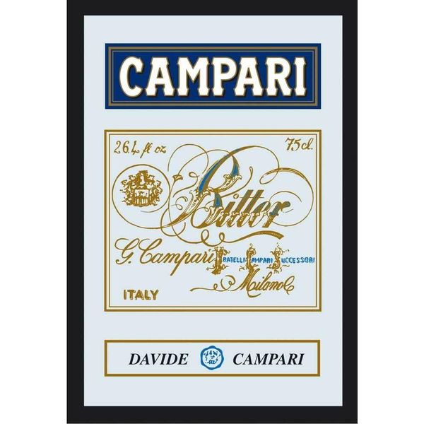 Campari Bitter - Specchio Stampato 20X30 Cm In Cornice Di Plastica-image