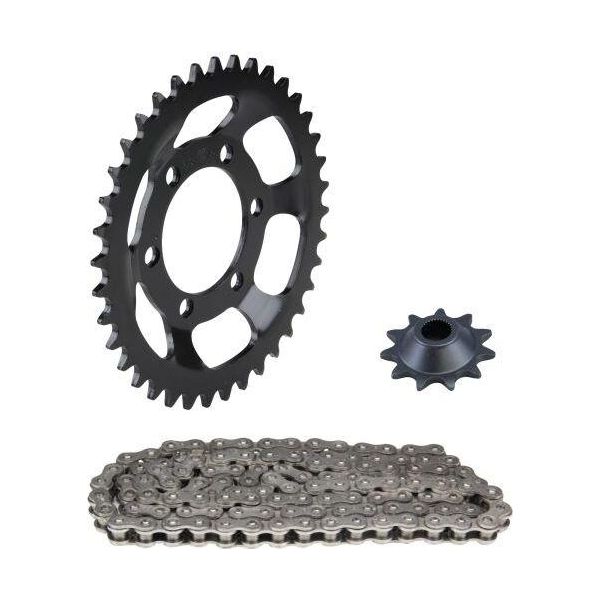 Set Di Catene 3 Pezzi Nero 11/38 Denti Per ZüNdapp Sport Super Combinette Tipo 510 515 517 / Cs 50 Tipo 529-030 032 034-image