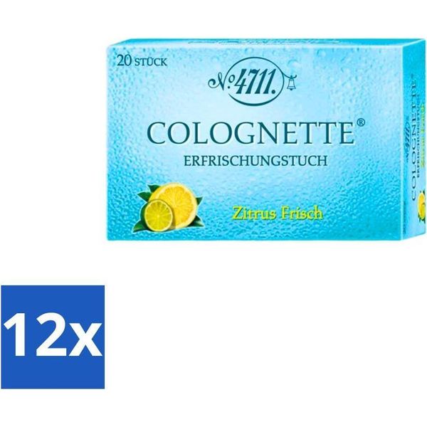 4711 - Salviette Rinfrescanti - Profumo Di Limone Rinfrescante - 20 Salviette - Confezione Risparmio - 12 Pezzi-image