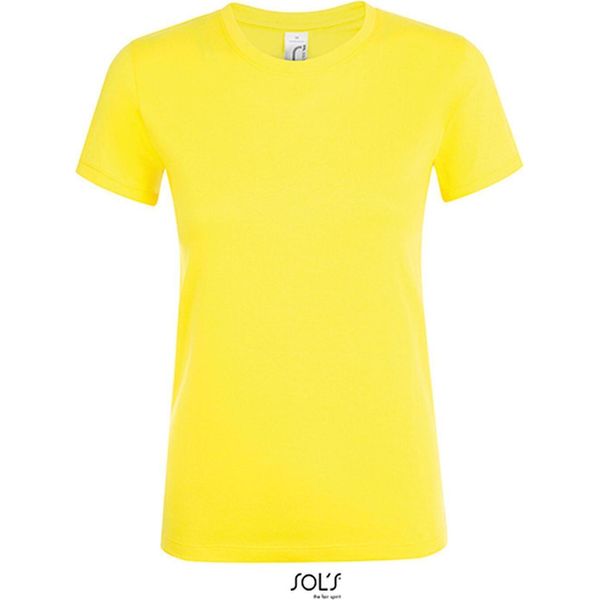 Sols 01825 | Maglietta Regent Da Donna / Cotone Semipettinato Ring-Spun - Colore: Lemon - Taglia: M-image