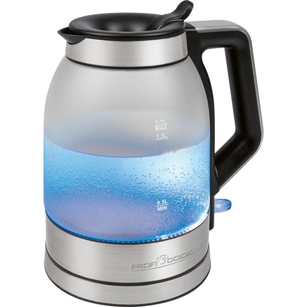 Clatronic Proficook PC-WK 1215 G - 1,7 L - 2200 W - Trasparente - Vetro - Edelstahl - Wasserstandsanzeige-image