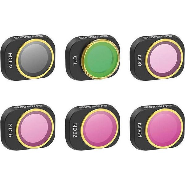 Sunnylife 6 Lens Filters Mcuv, Cpl, ND8/16/32/64 Sunnylife For Dji Mini 4 Pro-image