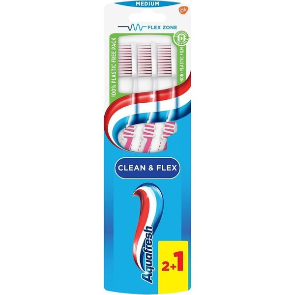 Aquafresh Spazzolino Clean & Flex Medium 3 Pezzi - 1 Pezzo-image