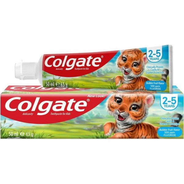 Colgate Bubble Fruit Dentifricio Per Bambini - Per Bambini Da 2 A 5 Anni - 50 Ml - 1 Pezzo-image