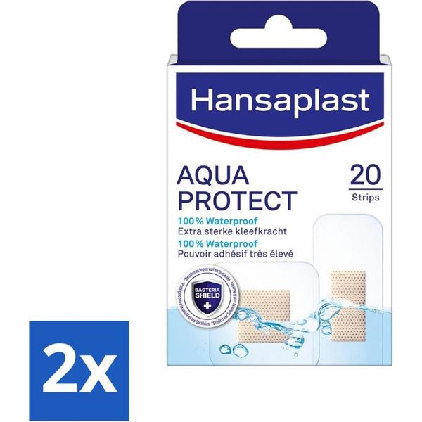 Hansaplast - Cerotti Aqua Protect - Cerotti Impermeabili Per Ferite - Impermeabili - Cura Delle Ferite - 20 Cerotti - Value Pack - 2 Pezzi-image