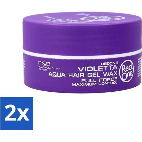 Red One - Cera Per Capelli - Quicksilver - Cera Gel Per Capelli Aqua - Per Una Tenuta E Una Brillantezza Forti - 150 Ml - Confezione Risparmio - 2 Pezzi-image