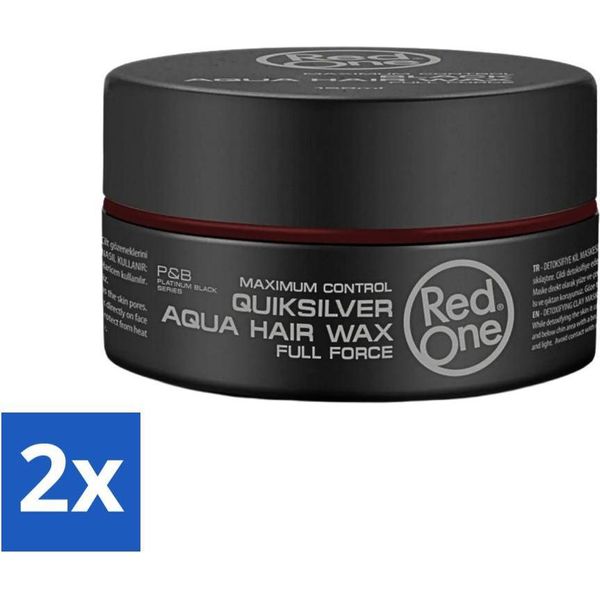Red One - Cera Per Capelli - Quicksilver - Cera Per Capelli Aqua - Per Una Tenuta E Una Brillantezza Forti - 150 Ml - Confezione Risparmio - 2 Pezzi-image