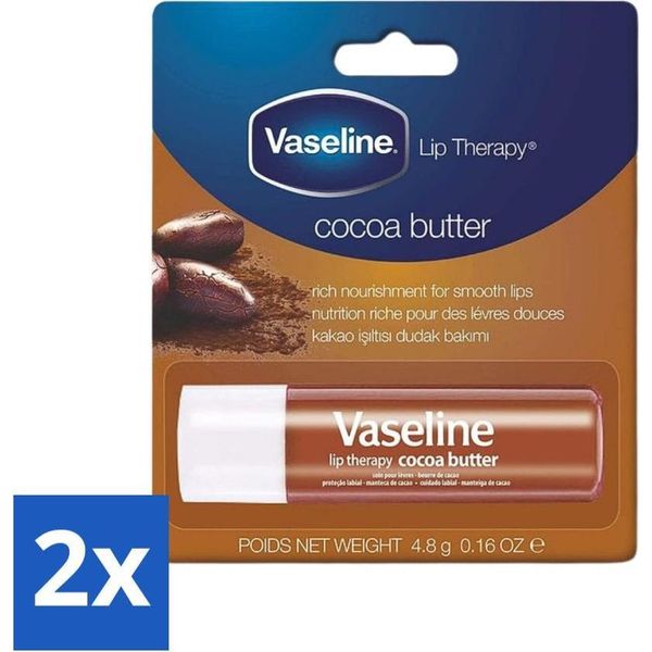 Vaselina - Burro Di Cacao - Stick Per La Terapia Delle Labbra - Lucentezza E Idratazione - 4,8 G - Confezione Risparmio - 2 Pezzi-image