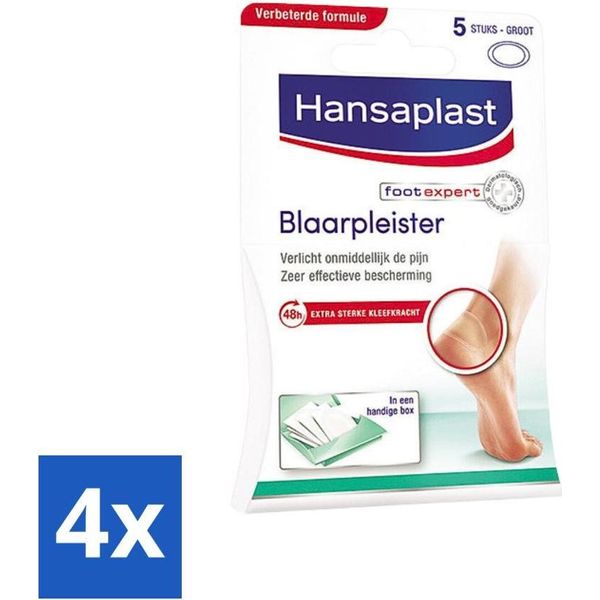Hansaplast - Cerotti Per Vesciche - Cura Dei Piedi - Anti Vesciche - Impermeabili - Cerotti Grandi - Cerotti A Isola - L Grande - 5 Cerotti - Confezione Valore - 4 Pezzi-image
