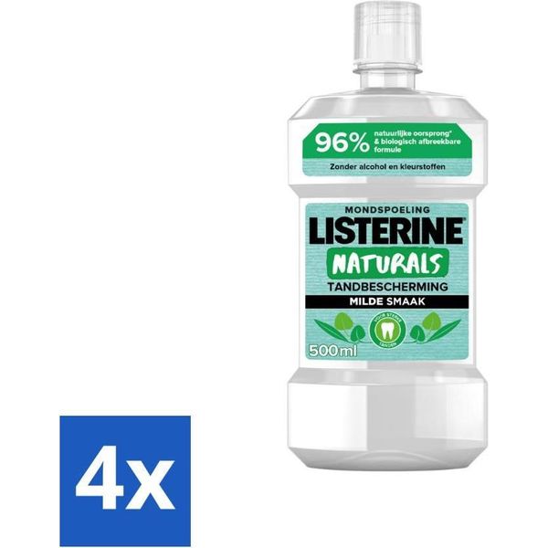 Listerine Naturals Collutorio Protezione Denti 500 Ml - Confezione Risparmio - 4 Pezzi-image