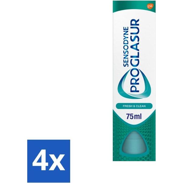 Sensodyne Dentifricio Proglasur Fresh & Clean Protezione Quotidiana 75 Ml - Confezione Risparmio - 4 Pezzi-image