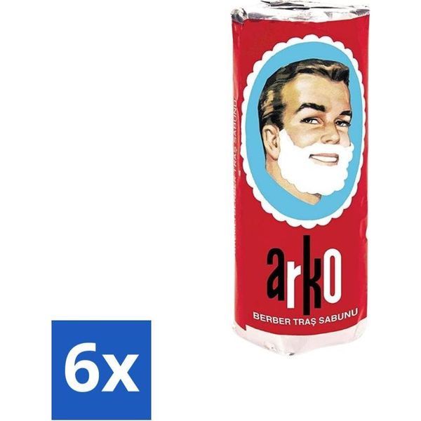 Arko - Sapone Da Barba - Nutre E Protegge La Pelle - 75 Ml - Confezione Risparmio - 6 Pezzi-image