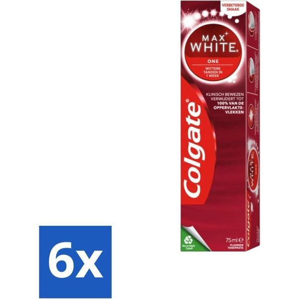 Colgate Dentifricio Max White One 75 Ml - Confezione Risparmio - 6 Pezzi-image