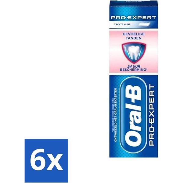 Dentifricio Oral-B Pro-Expert Protettivo 24 Ore - Menta Morbida - 75 Ml - Confezione Risparmio - 6 Pezzi-image