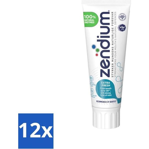 Zendium Dentifricio Extra Fresco 75 Ml - Confezione Risparmio - 12 Pezzi-image