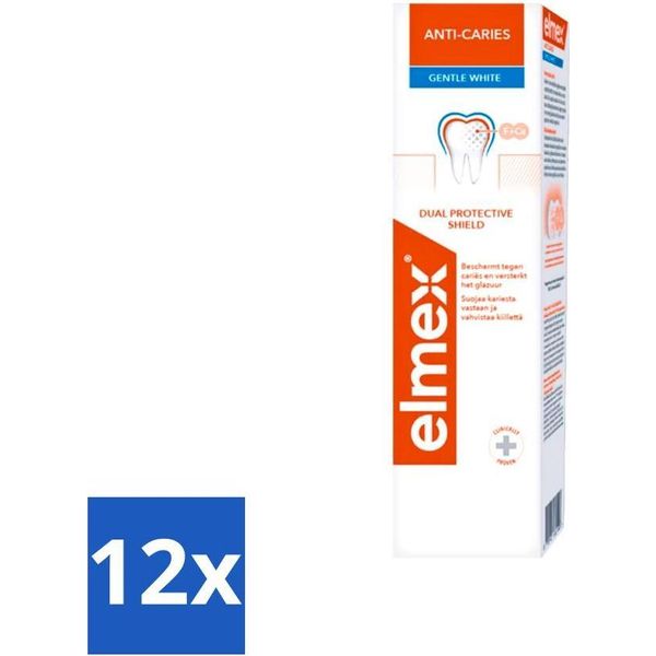 Elmex Dentifricio Anti-Carie Bianco Delicato 75 Ml - Confezione Risparmio - 12 Pezzi-image